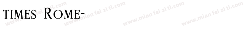 times Rome字体转换
